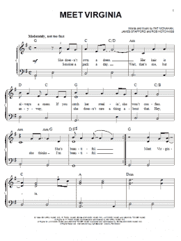 page one of Meet Virginia (Easy Piano)