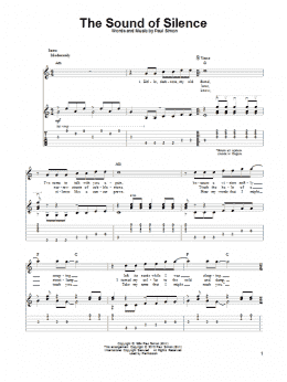 page one of The Sound Of Silence (Solo Guitar)