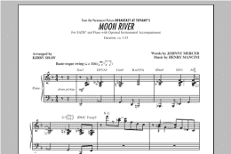 page one of Moon River (SATB Choir)