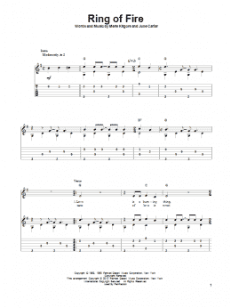 page one of Ring Of Fire (Solo Guitar)