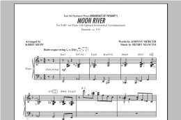 page one of Moon River (SAB Choir)