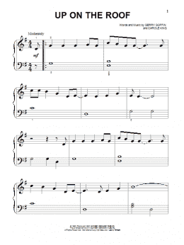 page one of Up On The Roof (Beginning Piano Solo)