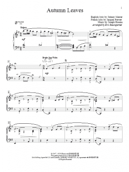 page one of Autumn Leaves (Educational Piano)