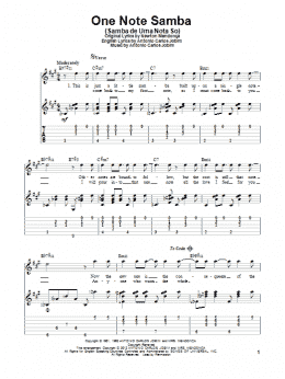 page one of One Note Samba (Samba De Uma Nota So) (Solo Guitar)