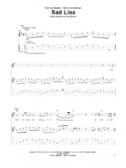 page one of Sad Lisa (Guitar Tab)