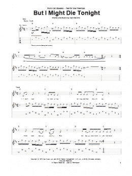 page one of But I Might Die Tonight (Guitar Tab)