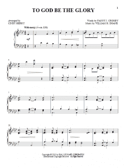 page one of To God Be The Glory (Piano Solo)