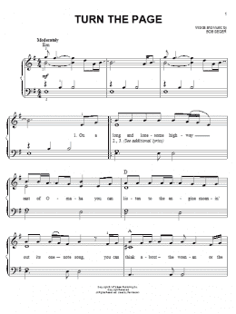 page one of Turn The Page (Easy Piano)