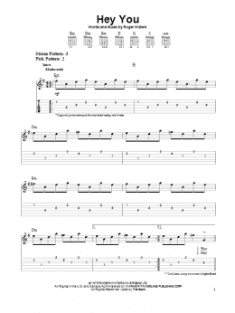 page one of Hey You (Easy Guitar Tab)