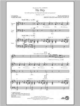 page one of Ho Hey (SATB Choir)