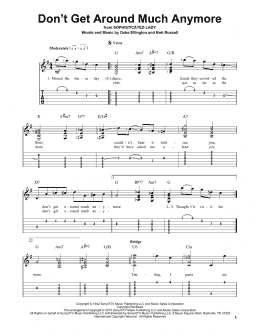 page one of Don't Get Around Much Anymore (Solo Guitar)