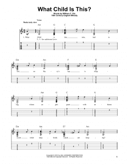 page one of What Child Is This? (Solo Guitar)