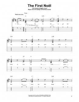 page one of The First Noel (Solo Guitar)