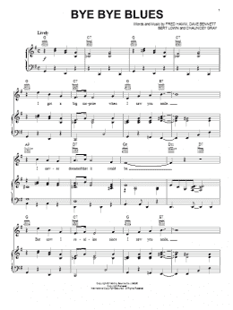 page one of Bye Bye Blues (Piano, Vocal & Guitar Chords (Right-Hand Melody))