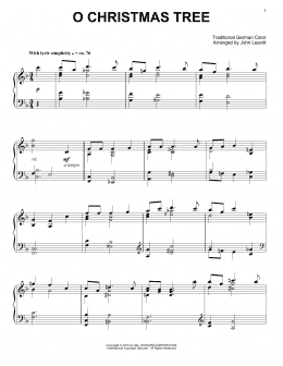 page one of O Christmas Tree (Piano Solo)