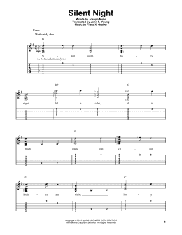 page one of Silent Night (Solo Guitar)