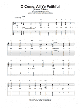 page one of O Come, All Ye Faithful (Adeste Fideles) (Solo Guitar)