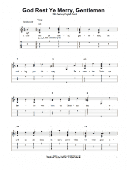 page one of God Rest Ye Merry, Gentlemen (Solo Guitar)