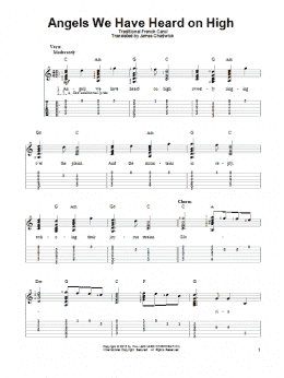 page one of Angels We Have Heard On High (Solo Guitar)