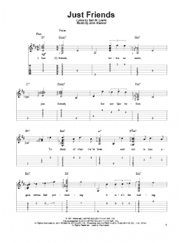 page one of Just Friends (Solo Guitar)