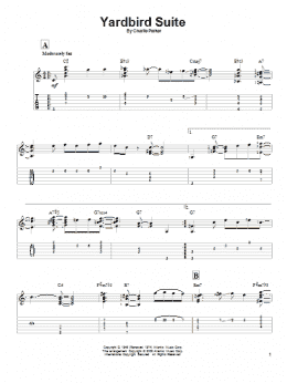 page one of Yardbird Suite (Solo Guitar)