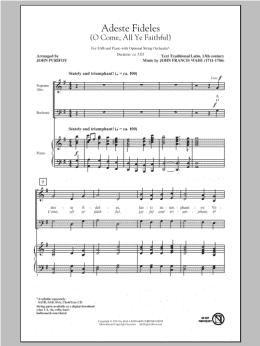 page one of O Come, All Ye Faithful (Adeste Fideles) (SAB Choir)