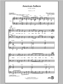 page one of American Anthem (SAB Choir)