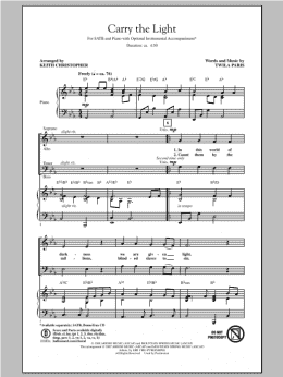 page one of Carry The Light (SATB Choir)