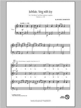 page one of Jubilate, Sing With Joy (3-Part Mixed Choir)