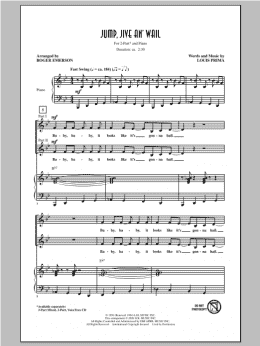 page one of Jump, Jive An' Wail (2-Part Choir)