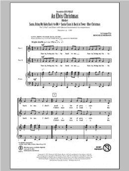 page one of An Elvis Christmas (2-Part Choir)