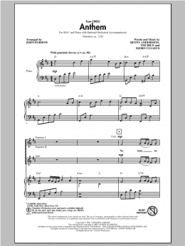 page one of Anthem (from Chess) (SSA Choir)