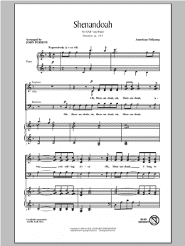 page one of Shenandoah (SAB Choir)