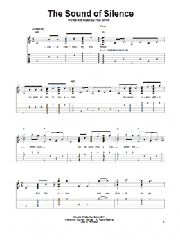 page one of The Sound Of Silence (Solo Guitar)