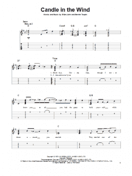 page one of Candle In The Wind (Solo Guitar)