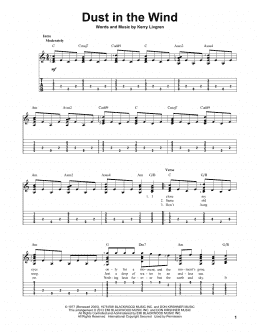 page one of Dust In The Wind (Solo Guitar)