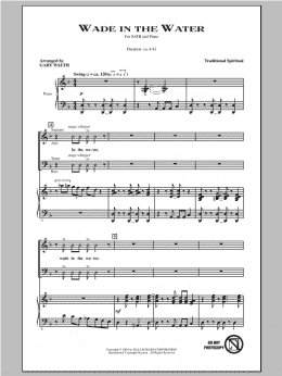 page one of Wade In The Water (SATB Choir)