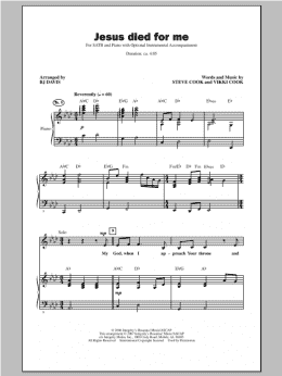 page one of Jesus Died For Me (SATB Choir)