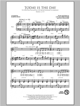 page one of Today Is The Day (SATB Choir)