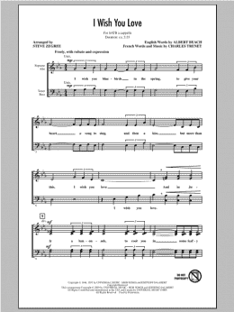 page one of I Wish You Love (SATB Choir)