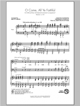 page one of O Come, All Ye Faithful (Adeste Fideles) (SATB Choir)