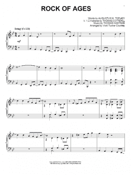 page one of Rock Of Ages (Piano Solo)