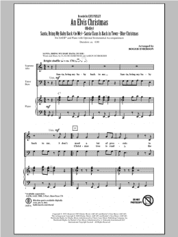 page one of An Elvis Christmas (SATB Choir)