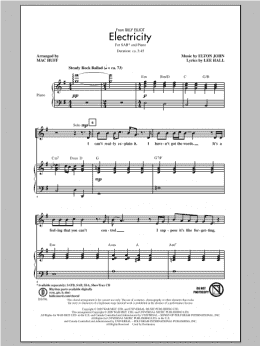 page one of Electricity (SAB Choir)