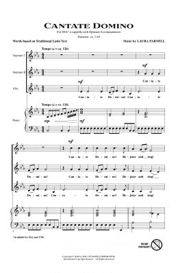 page one of Cantate Domino (SSA Choir)