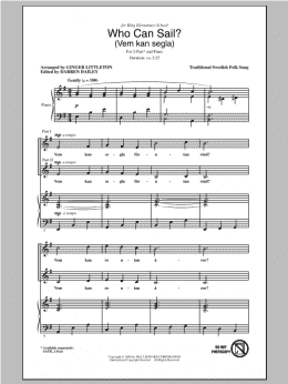 page one of Who Can Sail? (Vem Kan Segla) (2-Part Choir)