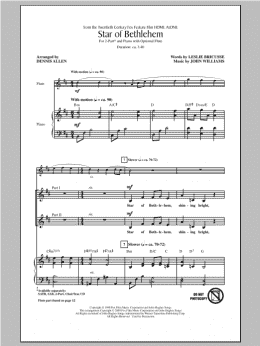 page one of Star Of Bethlehem (2-Part Choir)