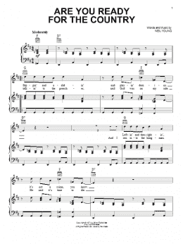 page one of Are You Ready For The Country? (Piano, Vocal & Guitar Chords (Right-Hand Melody))