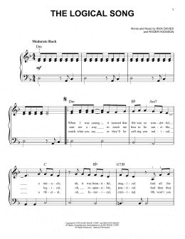 page one of The Logical Song (Very Easy Piano)