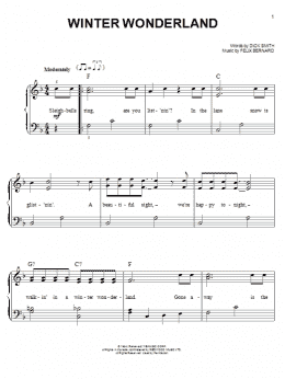 page one of Winter Wonderland (Easy Piano)